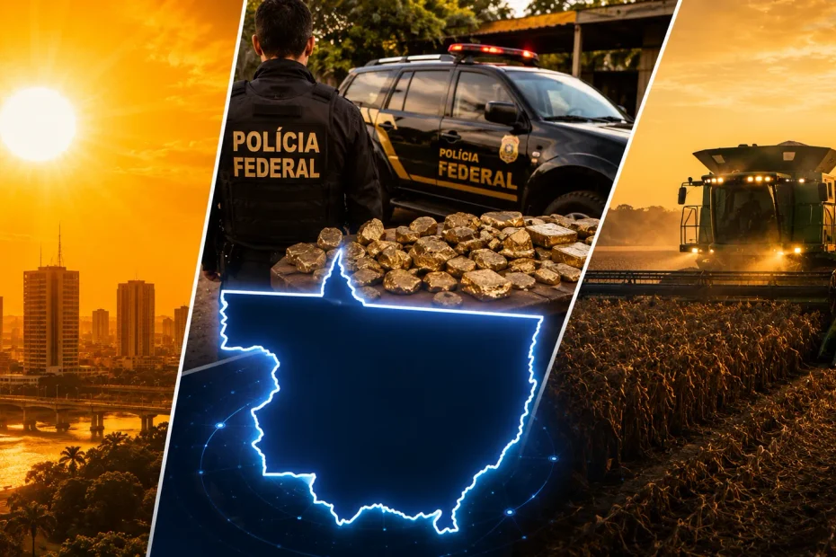Onda de calor, operação da PF contra ouro ilegal e avanço na safra marcam as últimas 12 horas em MT